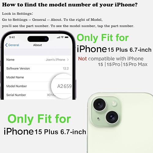 Miniatura 2 de J.west Funda para iPhone 15 Plus de 6.7 pulgadas, suave, delgada, esmerilada, transparente, con diseño de flores, bonita funda protectora de