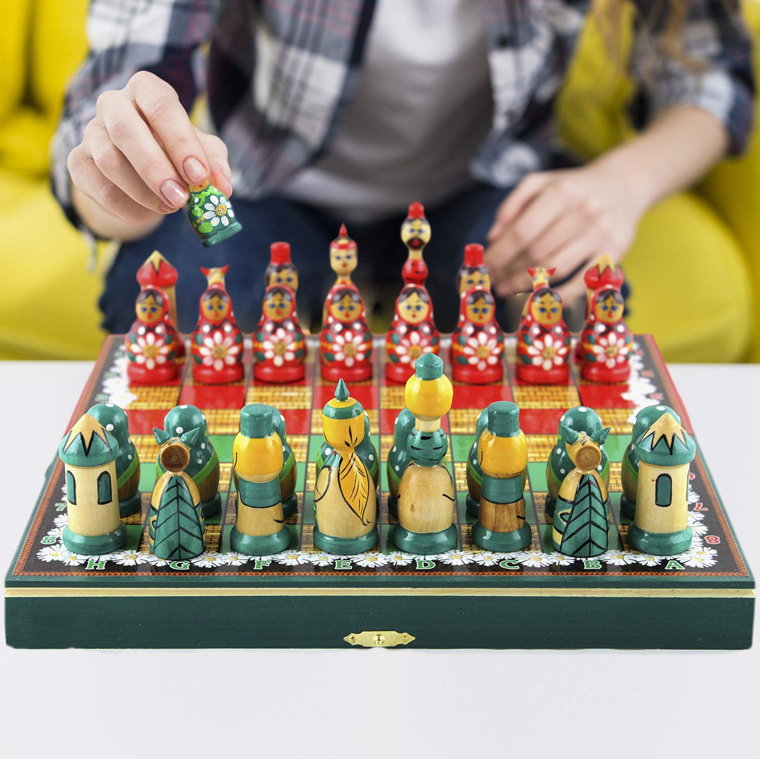 Amazon | チェスセット ボードゲーム ロシア人形セット - テーマチェス 
