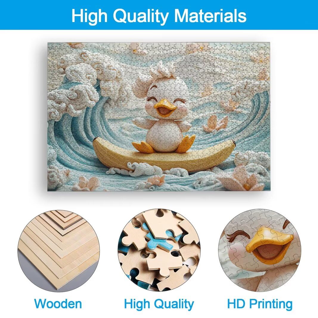 Puzzle 2000 Piezas, Puzzle Pato de Madera para Adultos, Regalos -2140