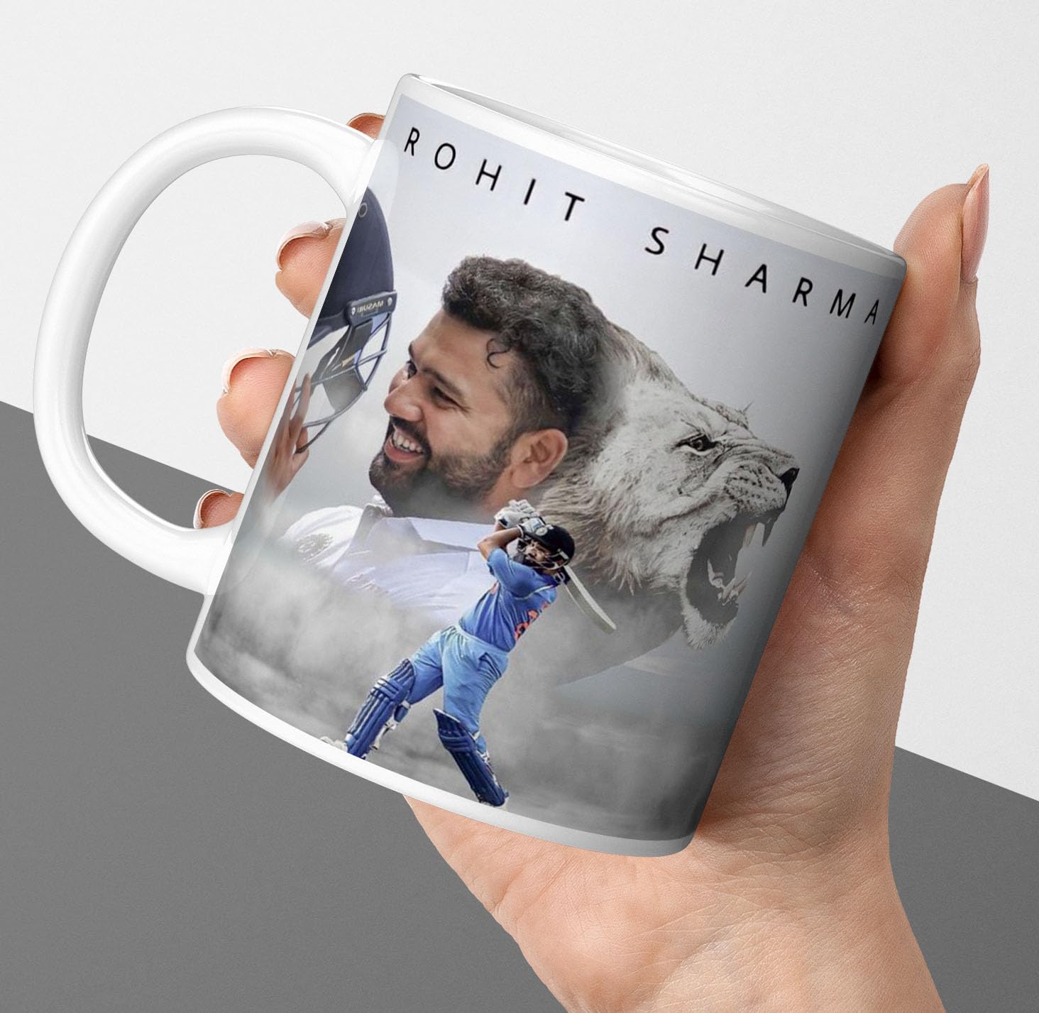PrintingZone Rohit Sharma Mug Mumbai India Mug MI Rohit Cup Printed White Ceramic Coffee Mug for Brother Friends Gift 350 ml (Q) Pack of 1 (B09RN92X7H) Amazon Price History, Amazon Price Tracker