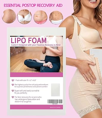 1 Pack Lipo Foam Pads Lipo foam Board Post Surgery Liposuction Surgery Foam Sheet 8''*11''*0.5'' AB Board to Help with Post-Surgical Liposuction, Abdominoplasty, Arm and Thigh Fat
