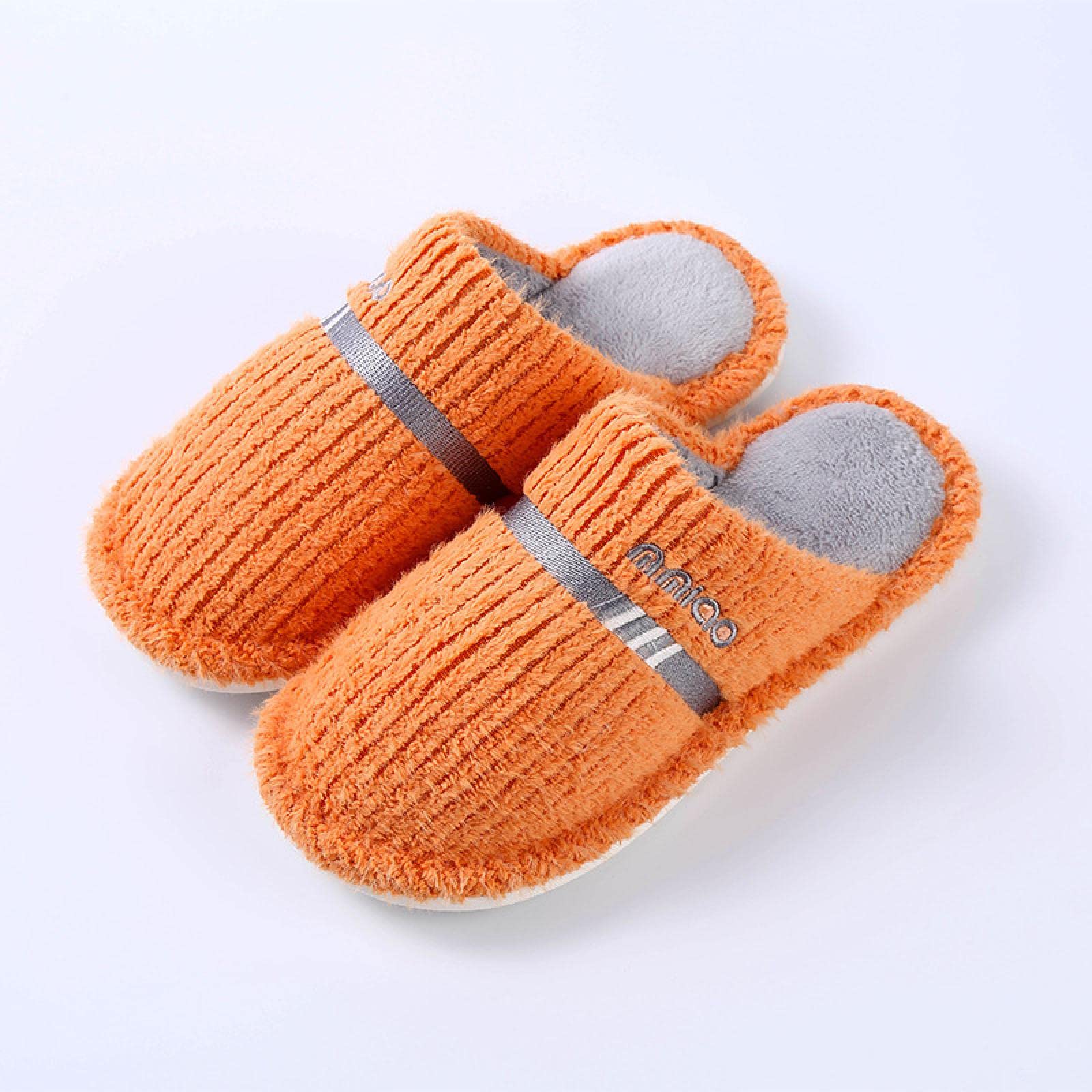 Un'Elegante Pantofole in Cotone Pantofole Calde Pantofole in Cotone Autumn And Winter Striped Men's Cotton Slippers Home Simple Re