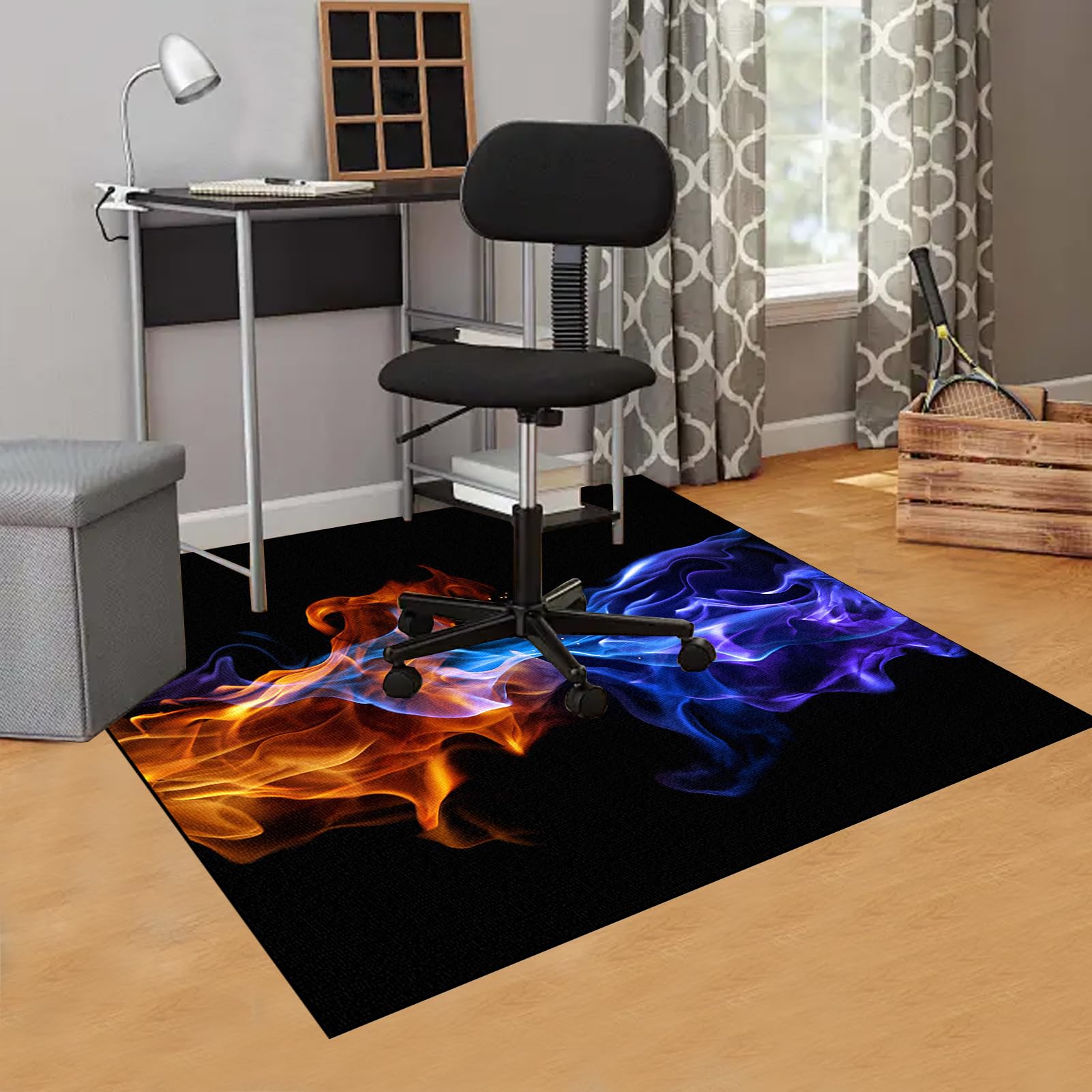 Tapis Antidérapant Chaise Gaming 150 x 180 cm Tapis Chaise de Bureau, Tapis pour Fauteuil, Tapis Gaming Sol pour Sols durs, Protège Sol Protection Sol Gamer Bureau Gaming pour Salon, Chambre, Bureau