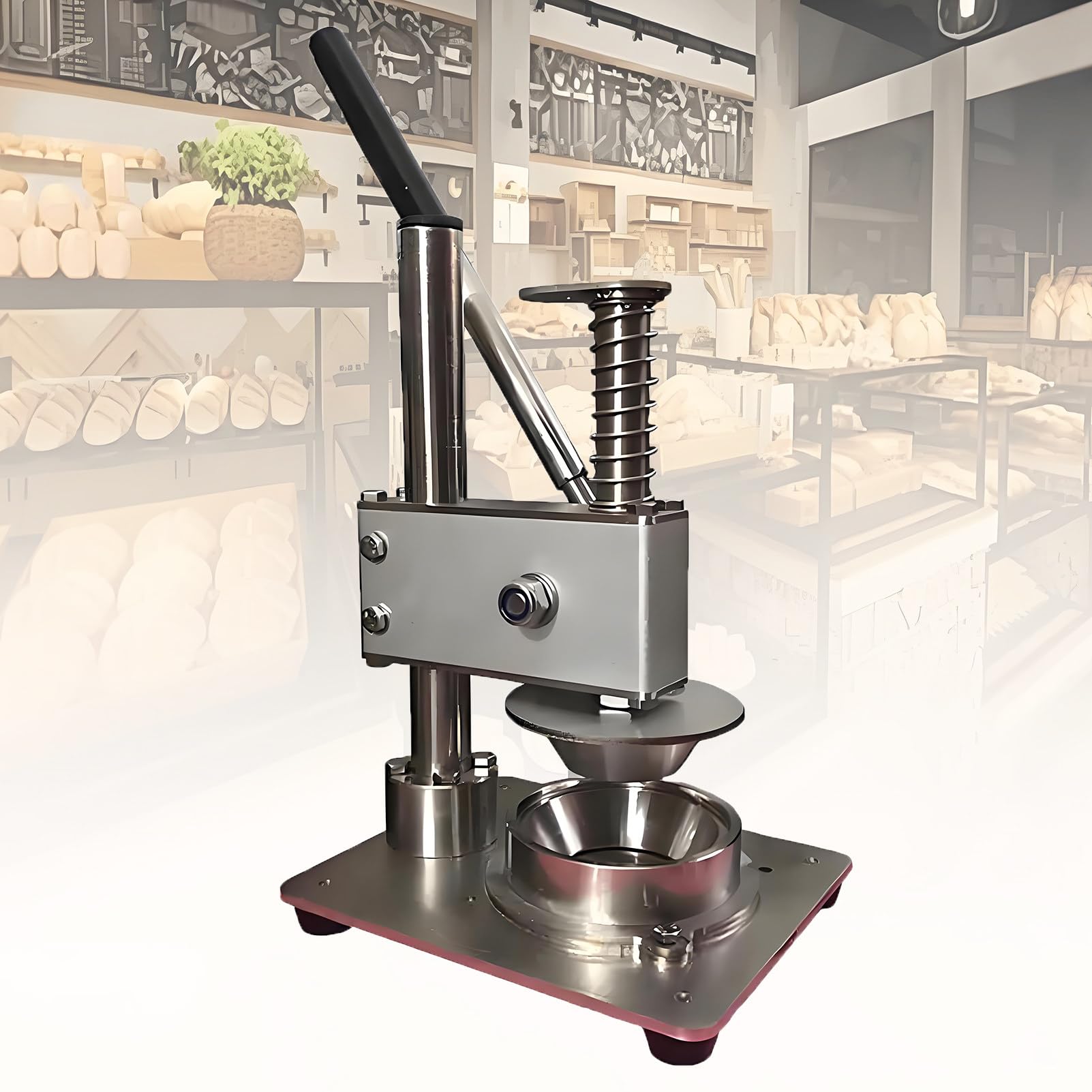 EpyGnom Professional Commercial Egg Tart Pressing Machine, Stainless Steel Manual Custard Tart Skin Shell Maker with Stable Base, Hand Pie Press for Baking Tarte Pie Waffle Shells 207