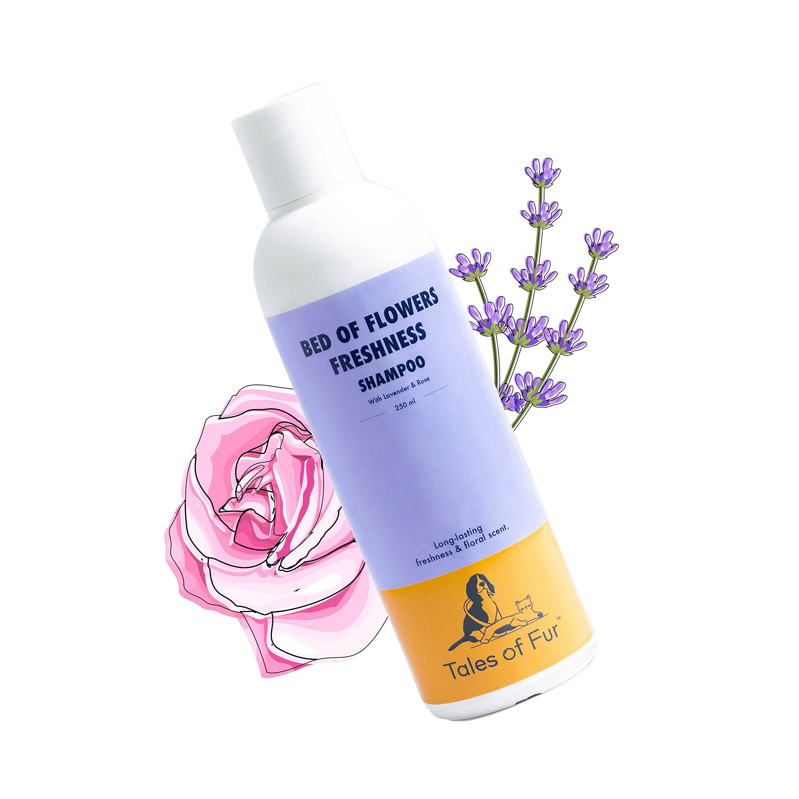 Tales of Fur Bed Of Flowers Freshness Dog Shampoo 250 Milliliter|Aloe Vera Extract|Lavandula Angustifolia Fragrance (Lavender Essential Oil & Rose Essential Oil) (B09VQ1133G) Amazon Price History, Amazon Price Tracker