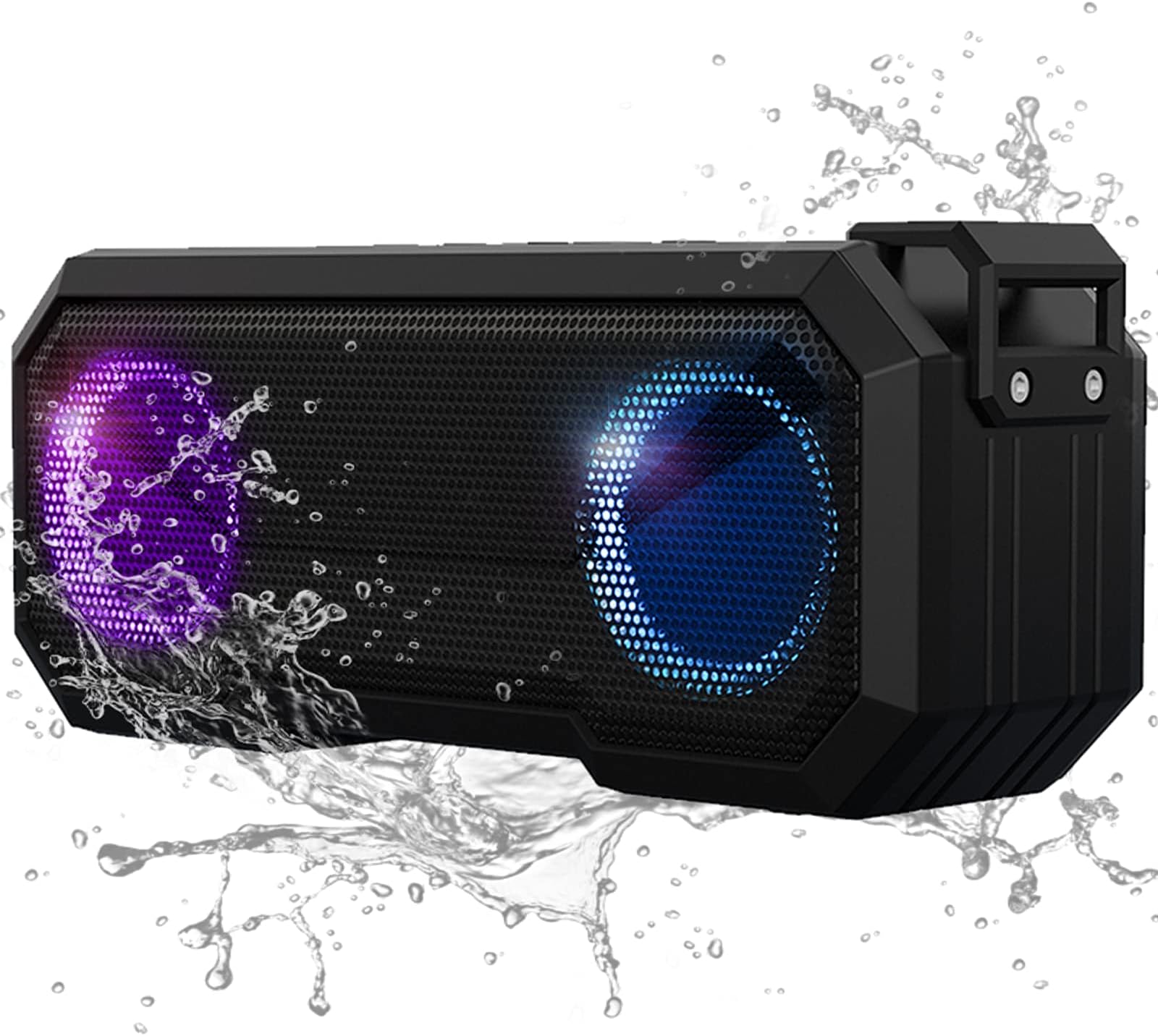 Portable Bluetooth Speaker,IPX7 Waterproof Wireless Speaker with 16W Loud Stereo Sound, Outdoor Speakers with Bluetooth 5.0, 12H Playtime