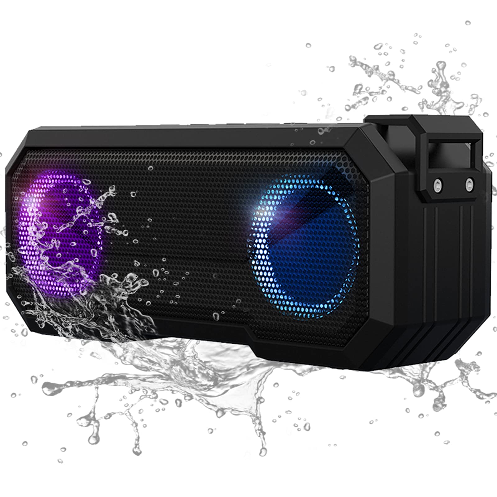 KASTWAVE Portable Bluetooth Speaker,IPX7 Waterproof Wireless Speaker with 16W Loud Stereo Sound, Outdoor Speakers with Bluetooth 5.0, 12H Playtime