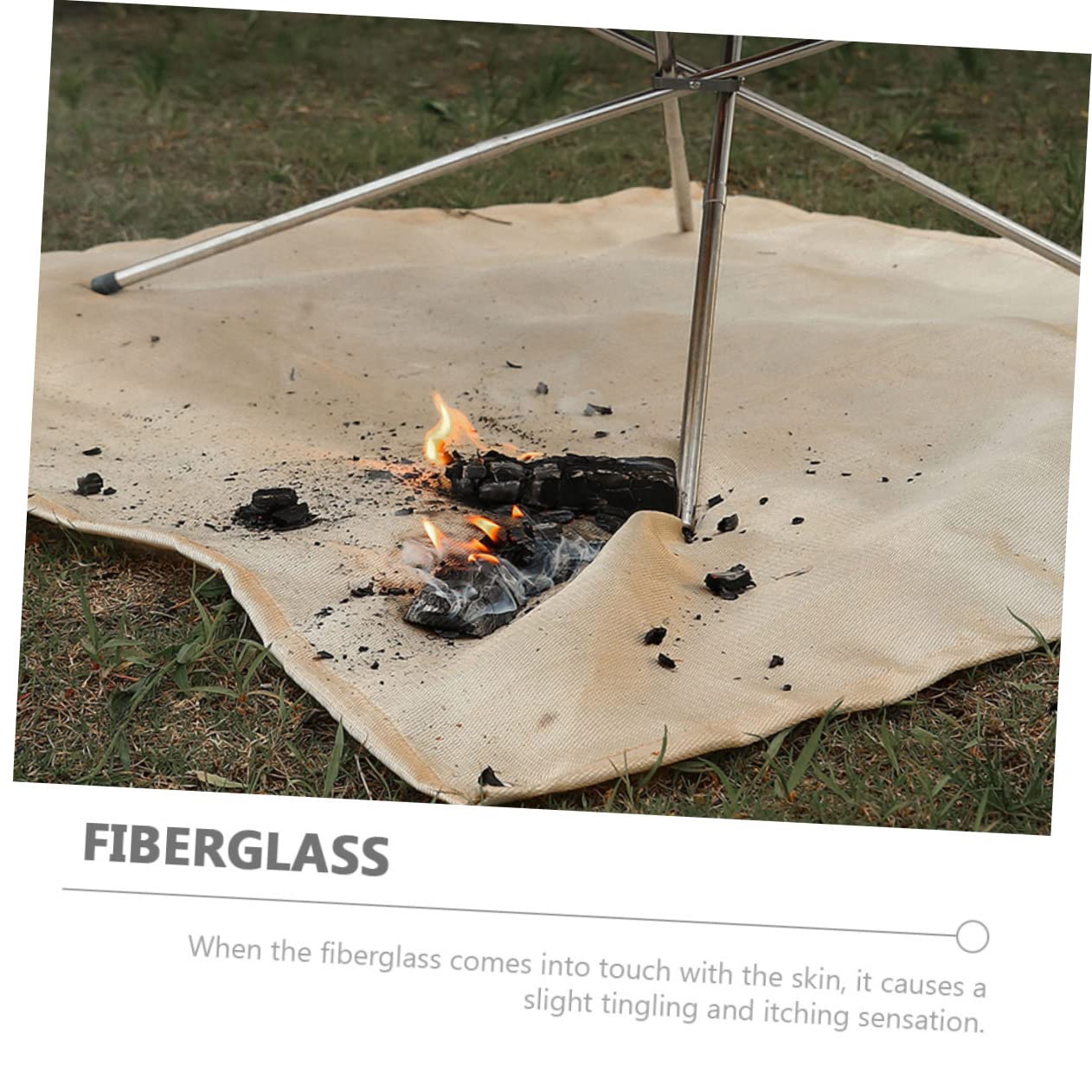 GANAZONO Fire Resistant Mat Fiberglass Fireproof Blanket Emergency for Kitchen Grill 1pc