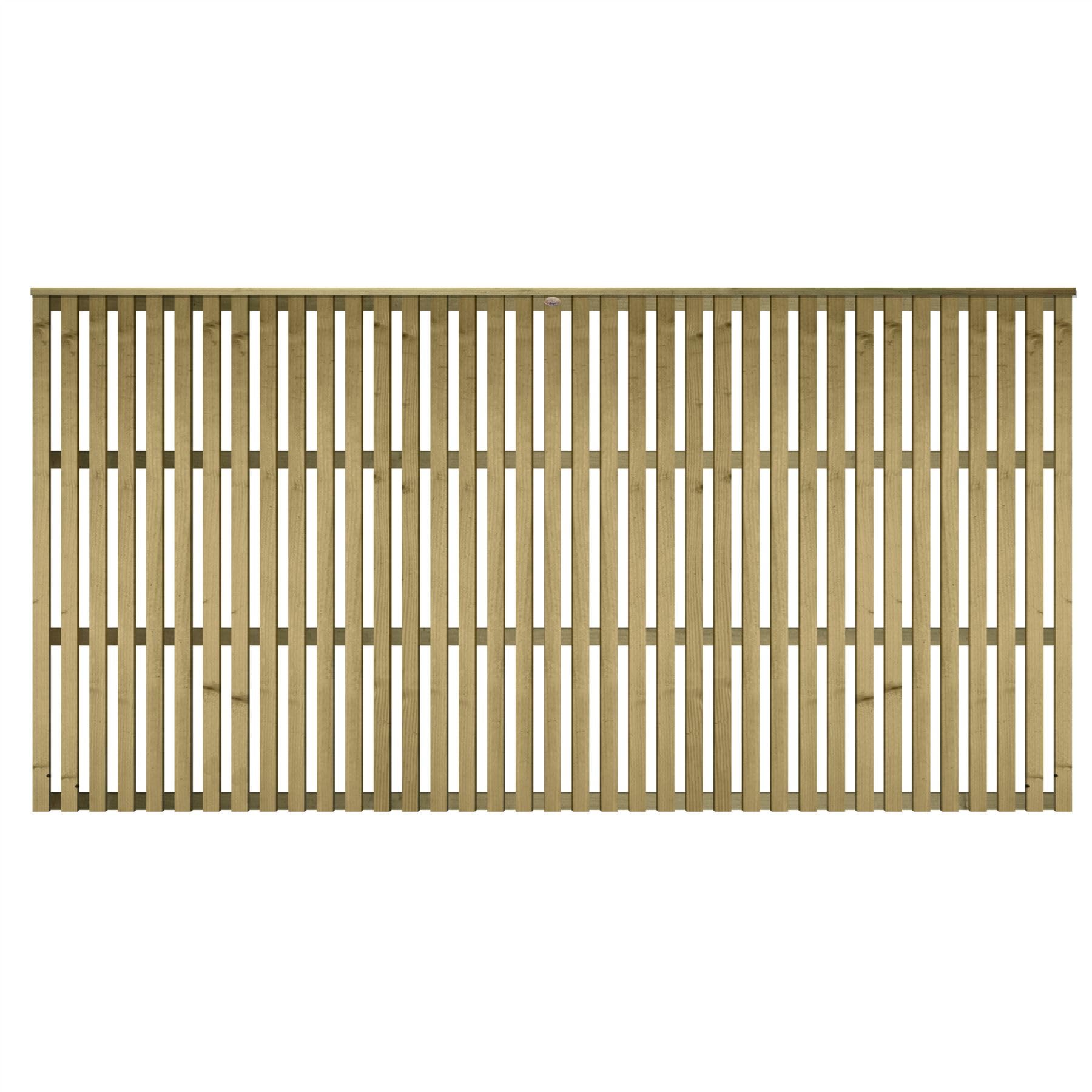 Premier Garden Supplies Pressure Treated (Tanalised) Premier Tuscany, 6Ft X 3Ft Fence Trellis Panel Wooden Vertical Slatted Screen | Decorative Lattice Privacy Topper Extension For Outdoor Living Space (Wide: 182.8Cm X High: 91.5Cm)