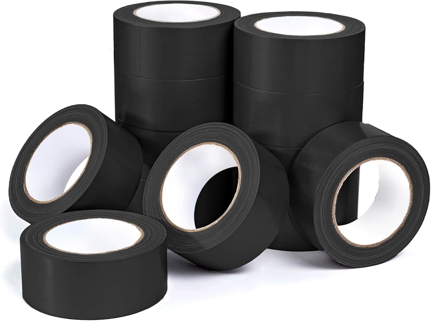 BAZIC Products Silver Duct Tape 1.88" X 10 Yards, Colored Duct Tapes for Sealing Packing Projects Repairs Crafts Home Improvement, Tear by Hand, 12-Pack