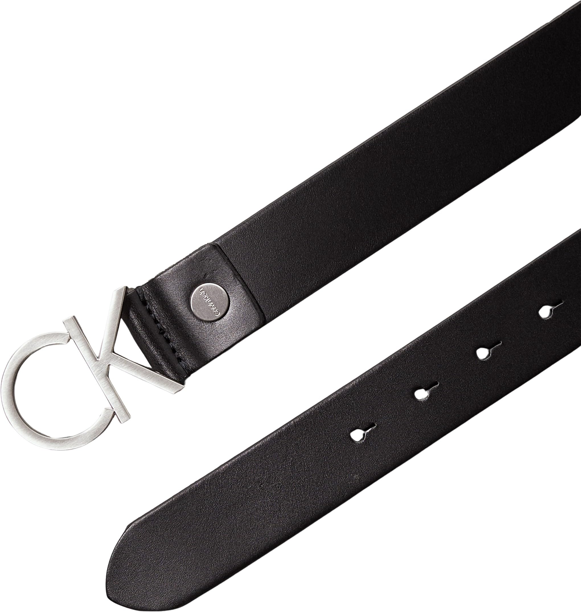 Calvin Klein Ceinture Femme Ck Logo Belt 3,5 cm Cuir