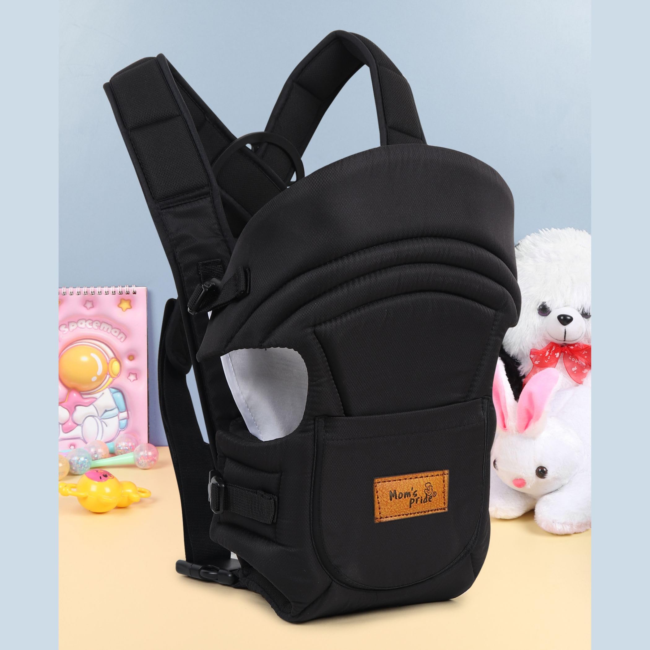 Mom's Pride Infant 3 In 1 Baby Carry Bag Backpack Sling Back Position- Front Position Carrier (Black 1) - Image 2 thumbnail