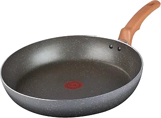 Frigideira Rochedo Natural Stone 30cm, Cinza com Efeito Pedra, Antiaderente Minerium, Alumínio de Alta Espessura 2mm