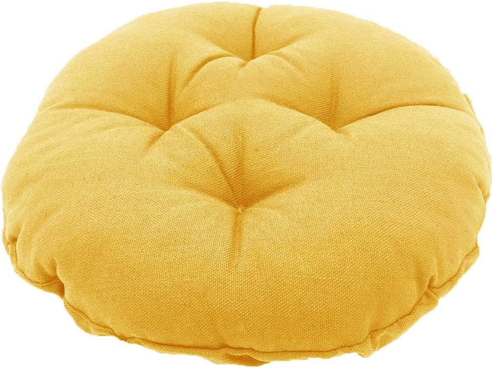 Round Bar Stool Cushion Memory Foam Bar Stool Covered Cushion Round Cushion with Elasticized Edge 14 inches Light Grey