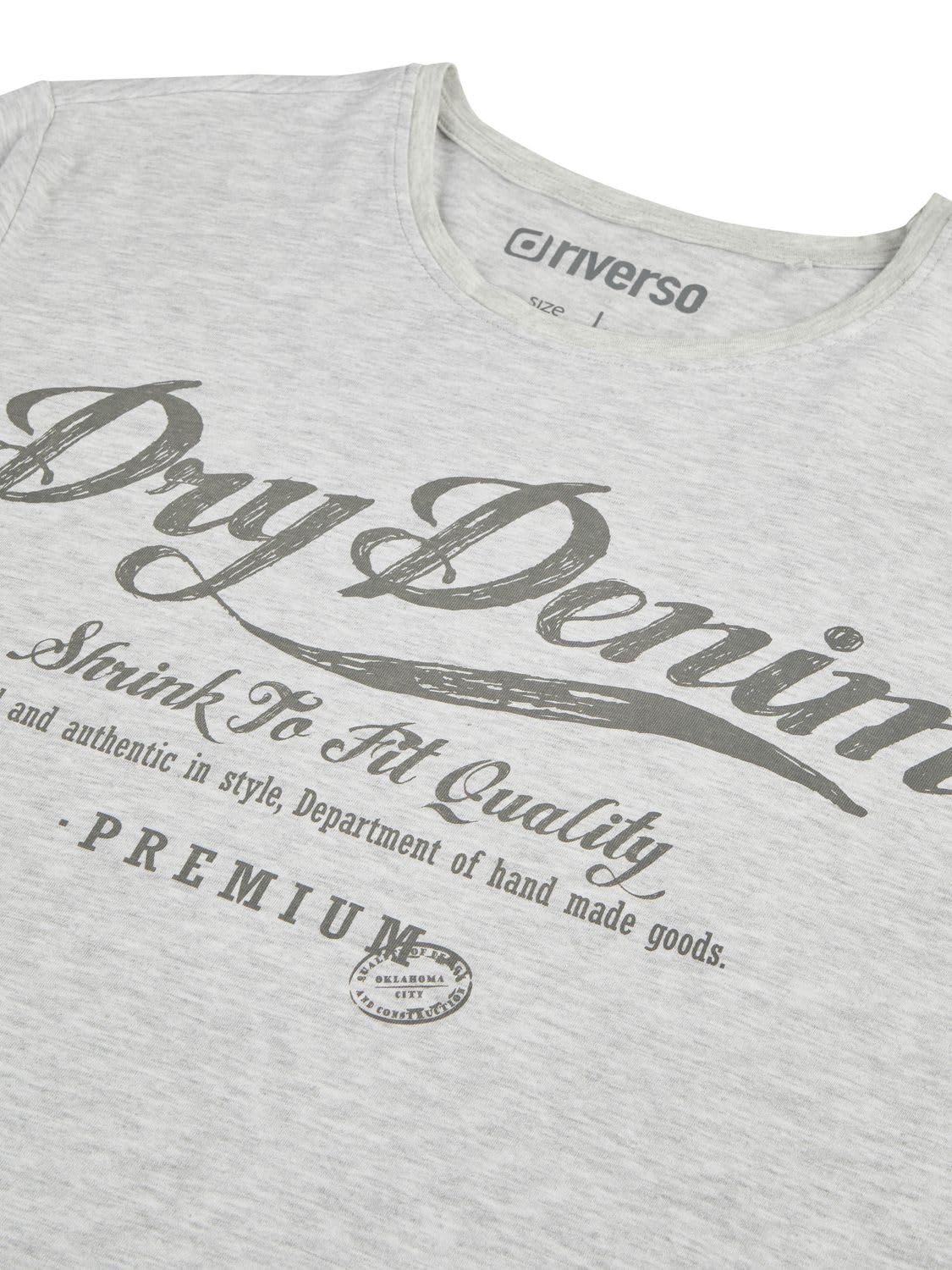 riverso - Maglietta da Uomo a Girocollo RIVLeon, Confezione da 4 Pezzi, Collo Tondo, a Maniche Corte, 100% Cotone, S M L XL 2XL 3XL 4XL 5XL