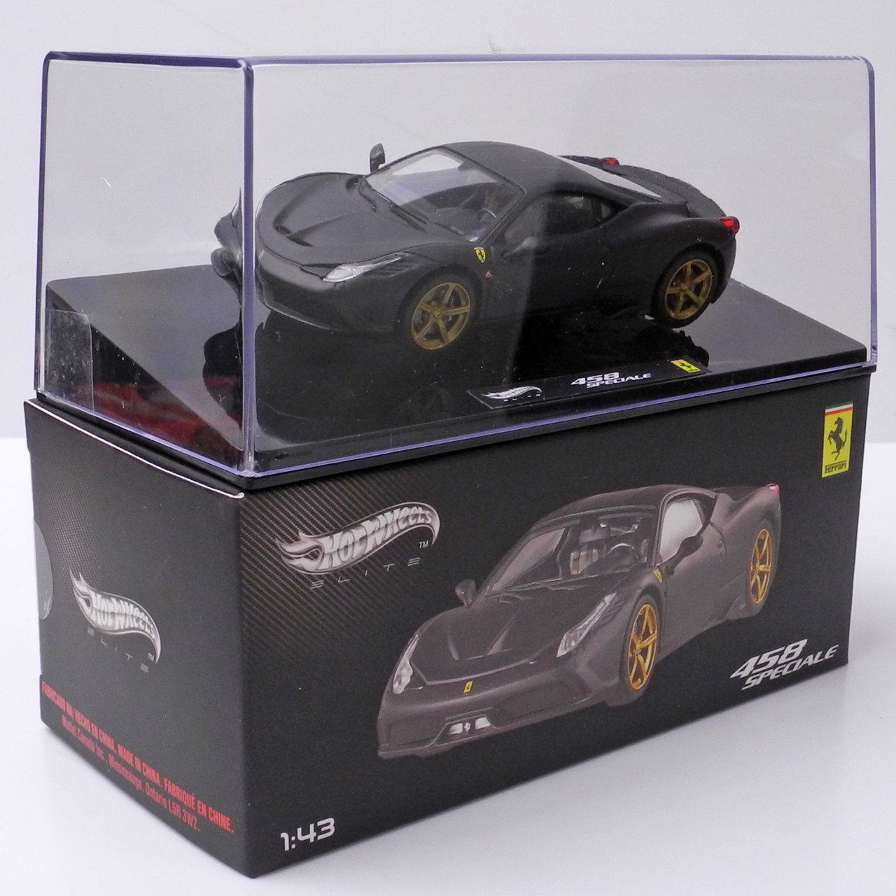 Amazon | MATTEL 1/43 フェラーリ 458 スペチアーレ マットブラック 