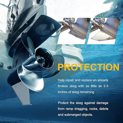Miniatura 4 de Skeg Protector de protección para Volvo Penta Sterndrive SX Drive Single Prop 1995-2006 intraborda, reemplazo para Skeggard 99022 99052