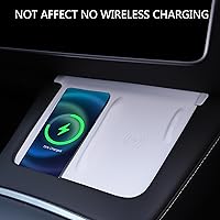 Vista 7 de 3 piezas de accesorios para consola central para Tesla Model Y 2021-2024 y Model 3 2021-2023, inserto para portavasos, protector de borde