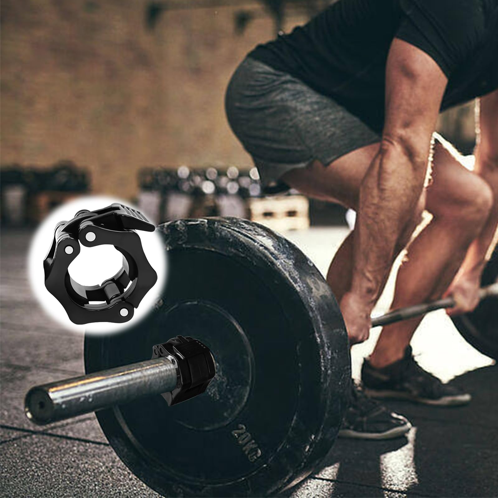 Clip A Molla Per Manubri 25mm - Morsetti Bilanciere Per Sollevamento Pesi | Allenamento Forza Gym