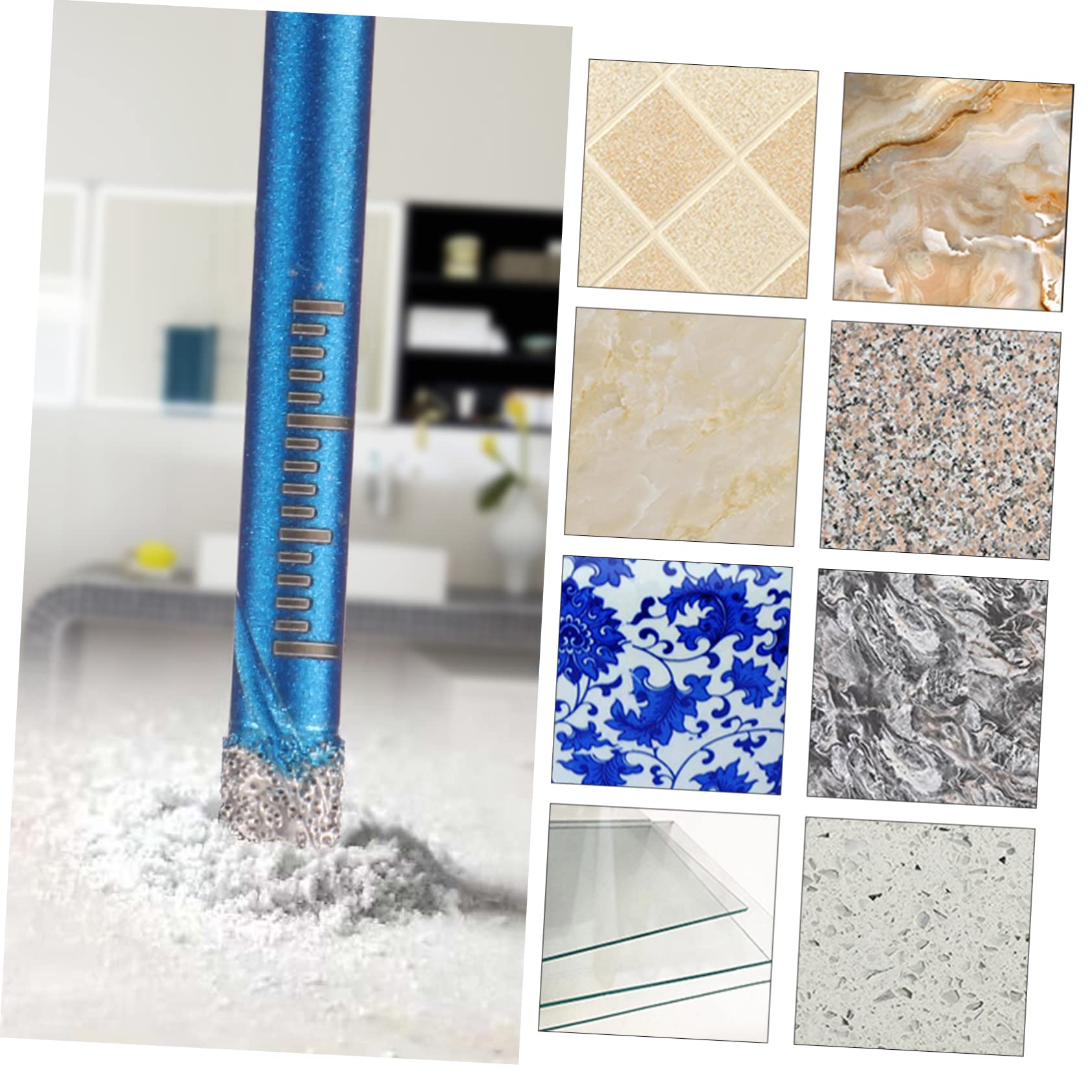 5 szt. suchych narzędzi do usuwania przebijaków do usuwania otworów ceramicznych, zestaw diamentowych pił otworowych, ceramiczny otwieracz otworów, wiertła rdzeniowe, wiertła diamentowe, wiertło dia