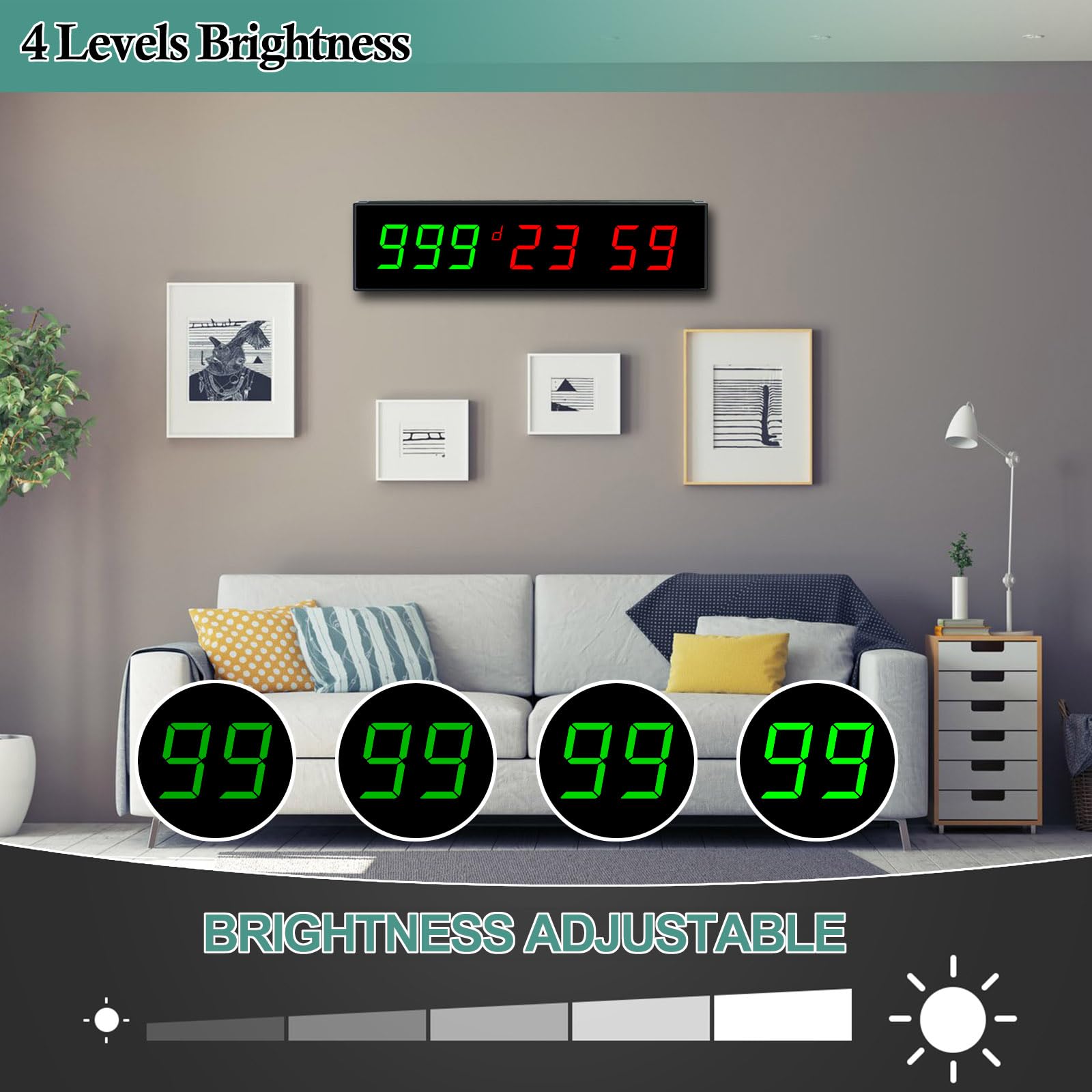 Reloj de cuenta regresiva de días, relojes de cuenta regresiva de hasta 999 días, 23 horas, 59 minutos, 59 segundos para jubilación, Navidad, boda, examen, control remoto, temporizador de