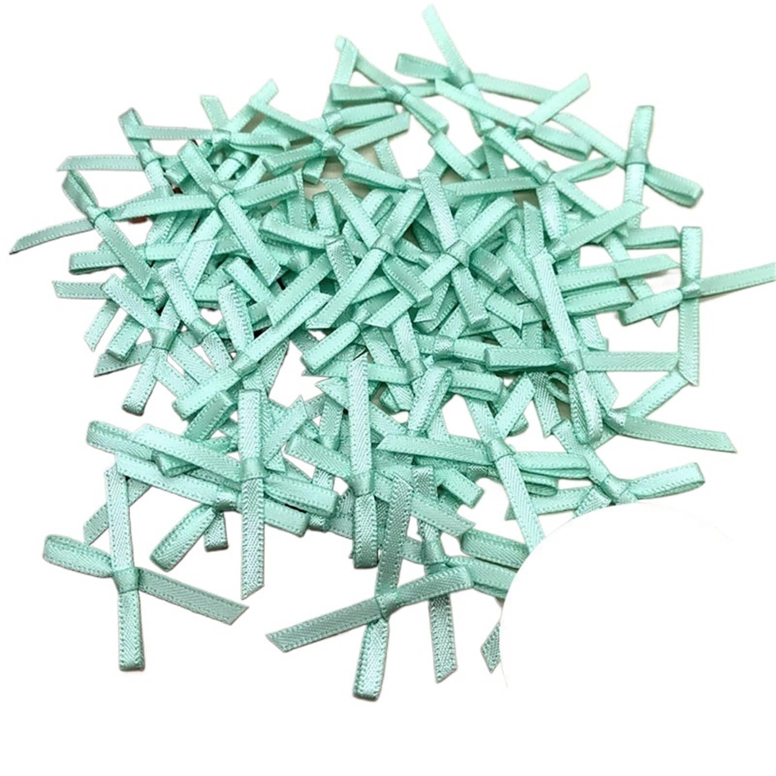 UJEDFHV Mini Bow Mini Satin Ribbon Bows Bow For Crafts Flower DIY for DIY Crafts(9blue,50Pcs)