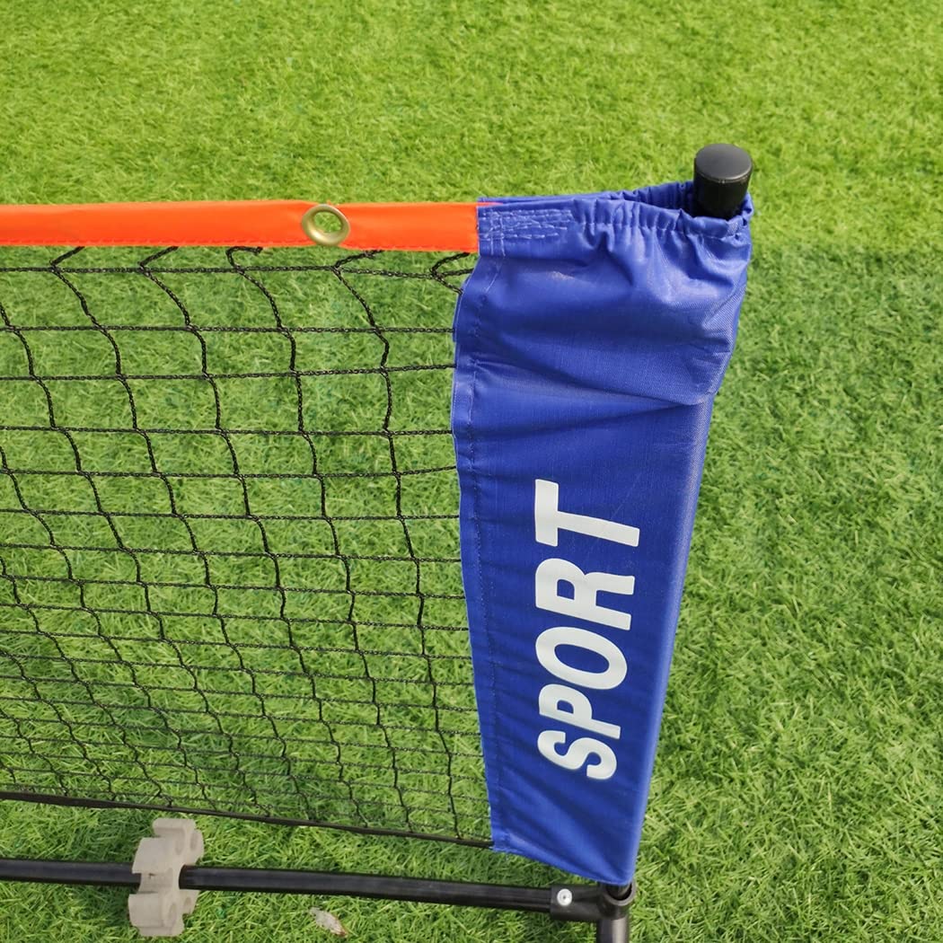 Zestaw siatek do badmintona, łatwa konfiguracja siatki nylonowej do krytego kortu zewnętrznego, przenośny zestaw siatek sportowych do badmintona, tenisa, siatkówki dziecięcej, pickleballu