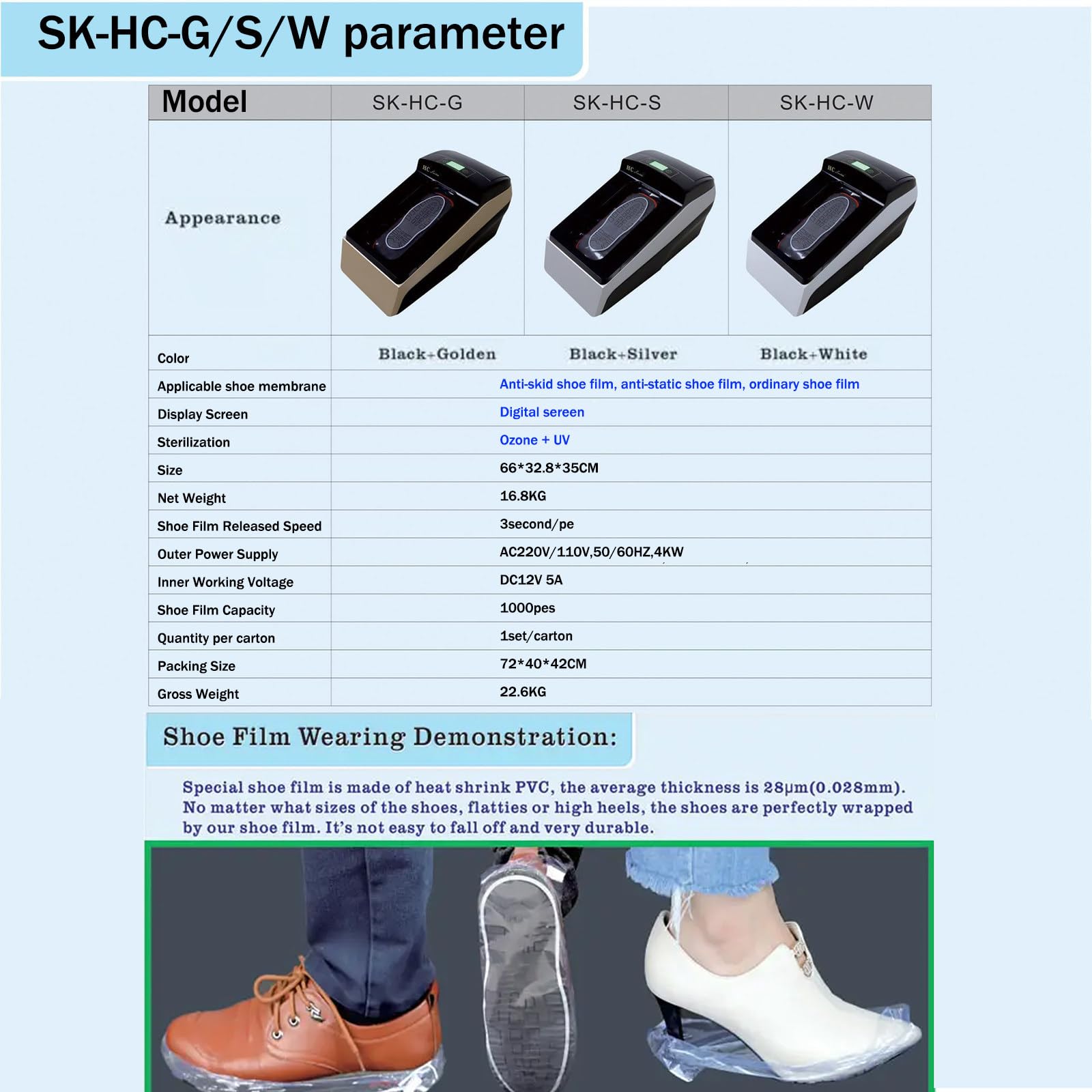 Distributore automatico di copriscarpe con schermo LCD, ozono e sterilizzazione UV, 3 secondi per copertura, include 1000 copriscarpe rotolo, ideale per ospedali, laboratori, camere bianche
