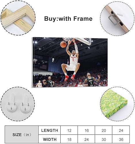 Miniatura 3 de EkSma Obi Toppin - Póster clásico Slam Dunk Pintura sobre lienzo, arte de pared, impresión de pergamino, pared de sala de estar, decoración de