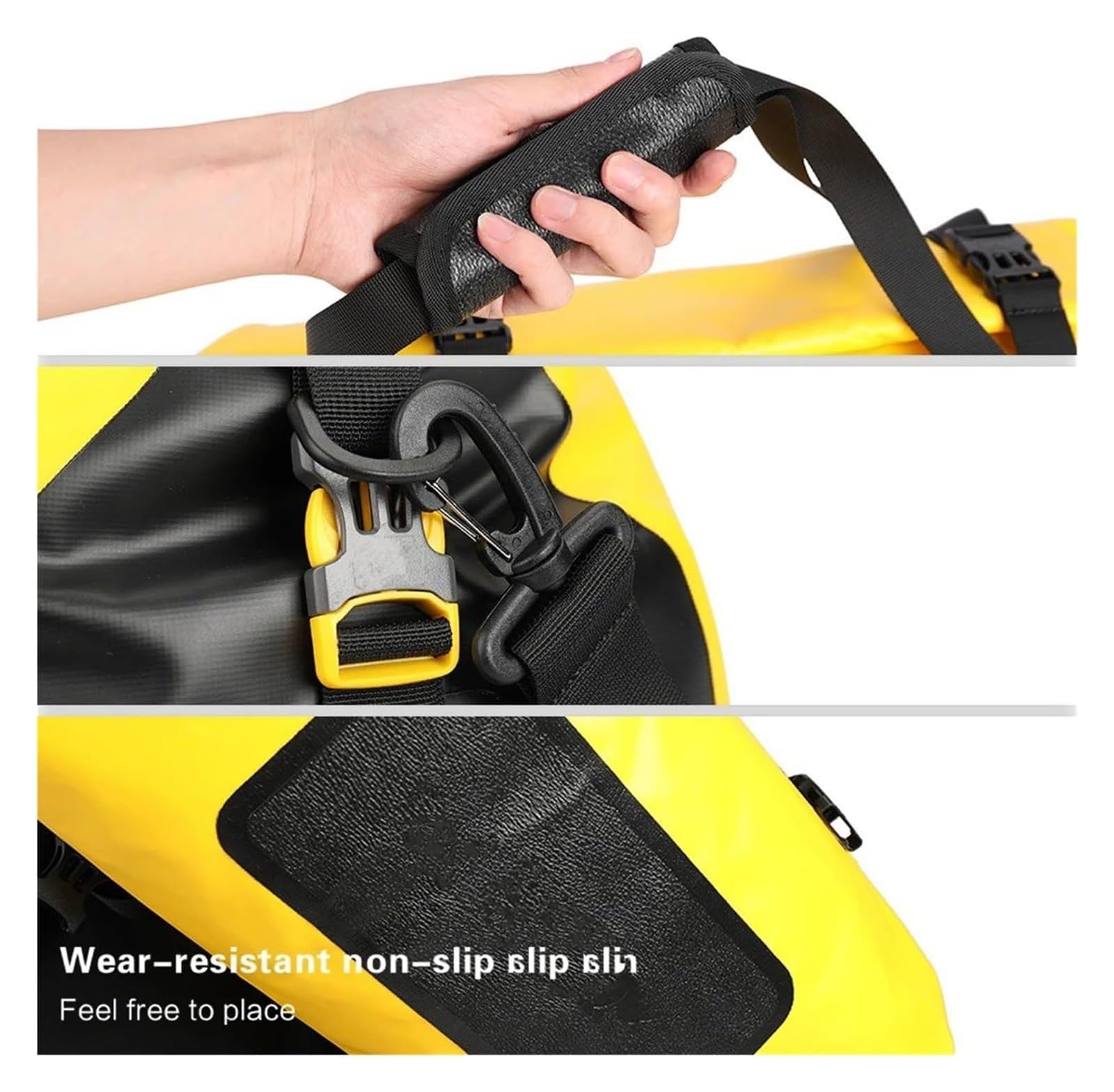 Trasera para BMW para Adventure Estuche para Motocicleta Asiento Trasero Caja Lateral para Motor Alforja 20L Bolsa De Equipaje Impermeable Alforjas para Sillín Bolsa Asiento(20l-Black 1pc)