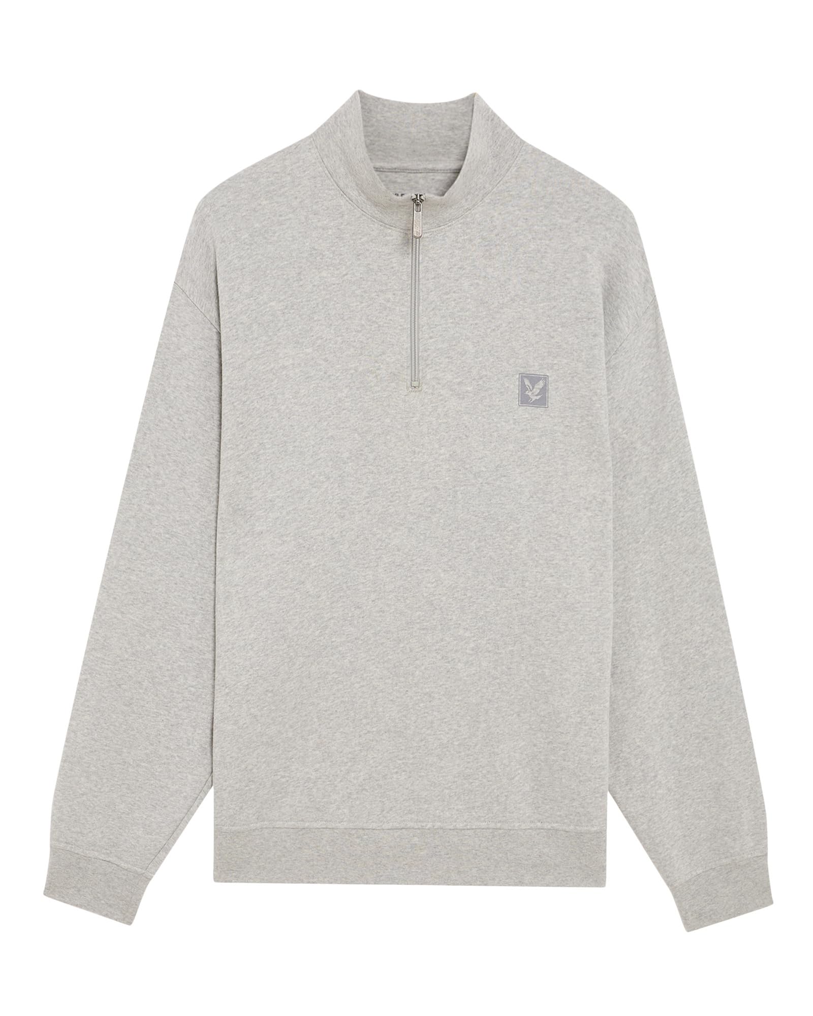 Lyle & Scott Men's Gris 1/4 Zip Sweatshirt Loungewear