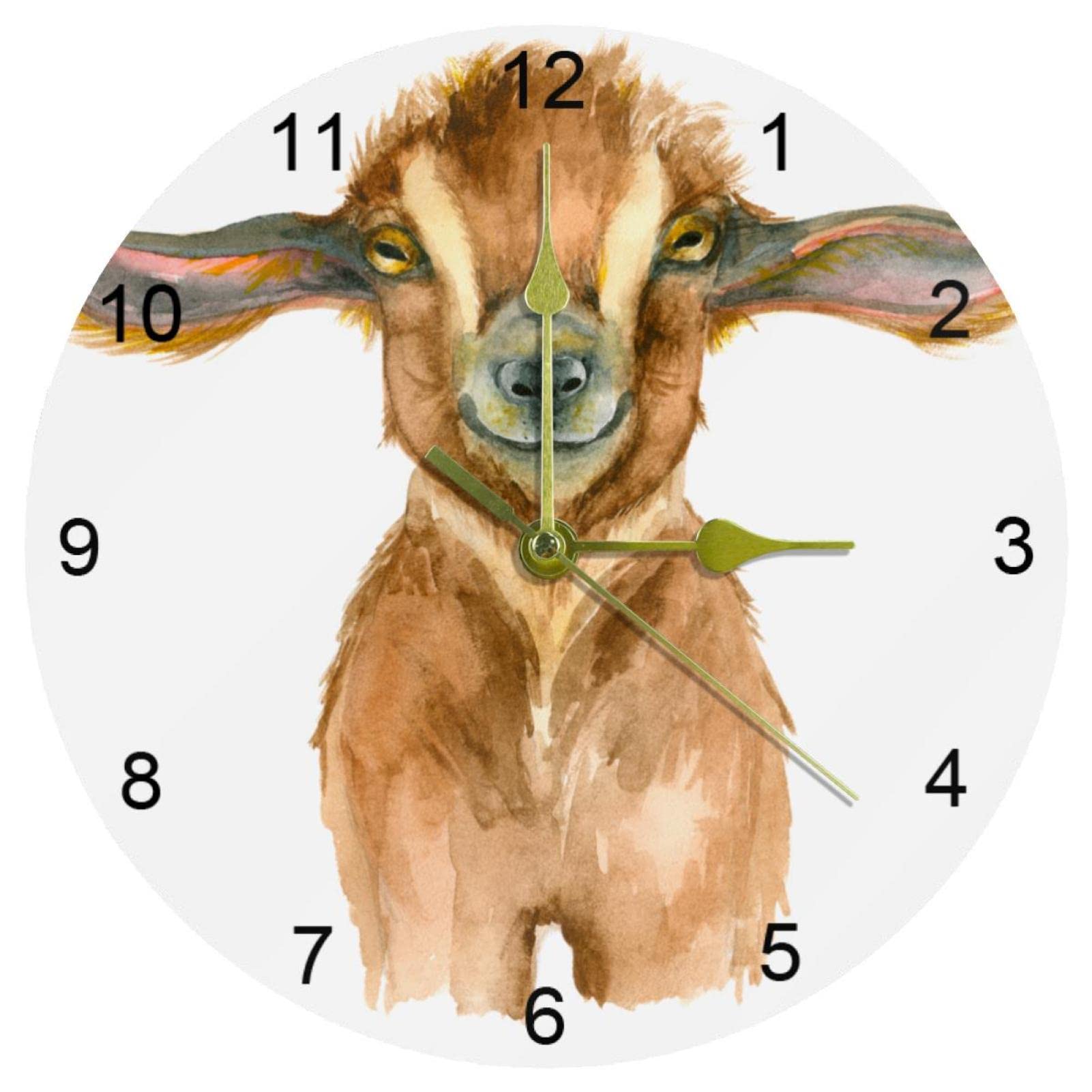 Horloge murale tête de chèvre idée cadeau originale et utile