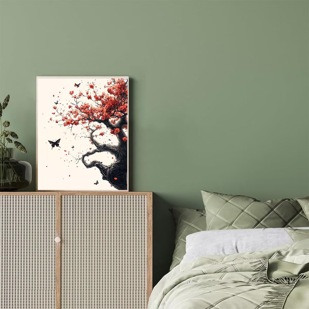 Dipingere con i Numeri Farfalla, Paint by Numbers Adulti Albero, Fai da te Creativi Adulti Quadri da Dipingere Numerati Kit per Decorazione Della Parete di Casa, Regalo 100x135 cm Senza Cornice 2V-6
