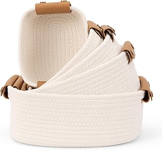 27 Zen Living Room Decor Ideas For A Boho Meditation Space 34 Beautiful Storage Basket Set of 5 - Sturdy Cotton Rope Baskets for Shelv...