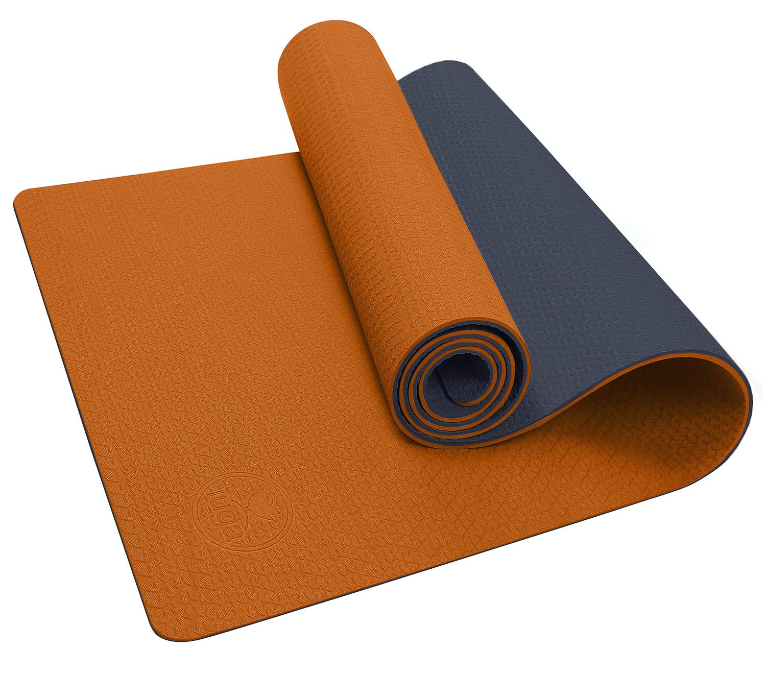 IUGA Yoga Mat Non Slip Textured Surface, Reversible Dual Colour, Eco Friendly Yoga Mat with Carrying Strap, Thick Exercise & Workout Mat for Yoga, Pilates and Fitness (72"x 24"x 6mm)