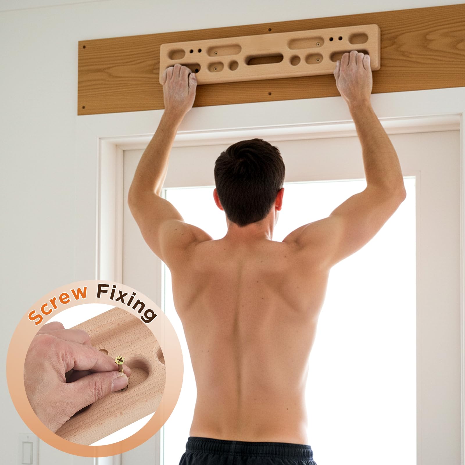 Hangboard für Kletterer,Tragbares Kletterhangboard, Fingerkraft Training, als Hangboard für Klettertraining Indoor und Outdoor für Einsteiger ins Klettertraining, Sportklettern & Bouldern