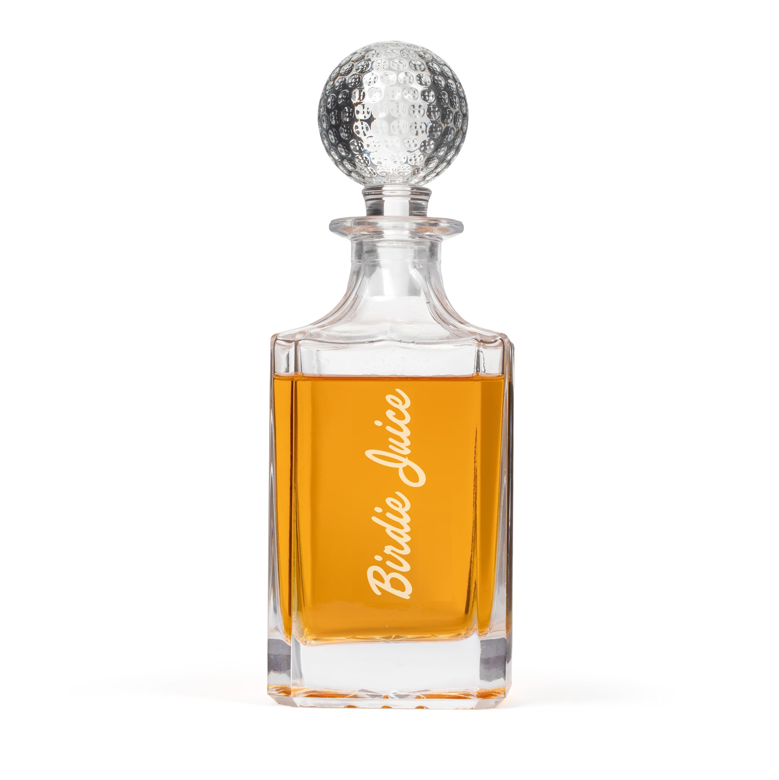 Birdie Juice zestaw do whisky golfowej z kryształowymi szklankami do whisky, zestawem karafek, chłodzącymi piłeczkami golfowymi, szczypcami, woreczkiem do przechowywania, piersiówką na sok Birdie i