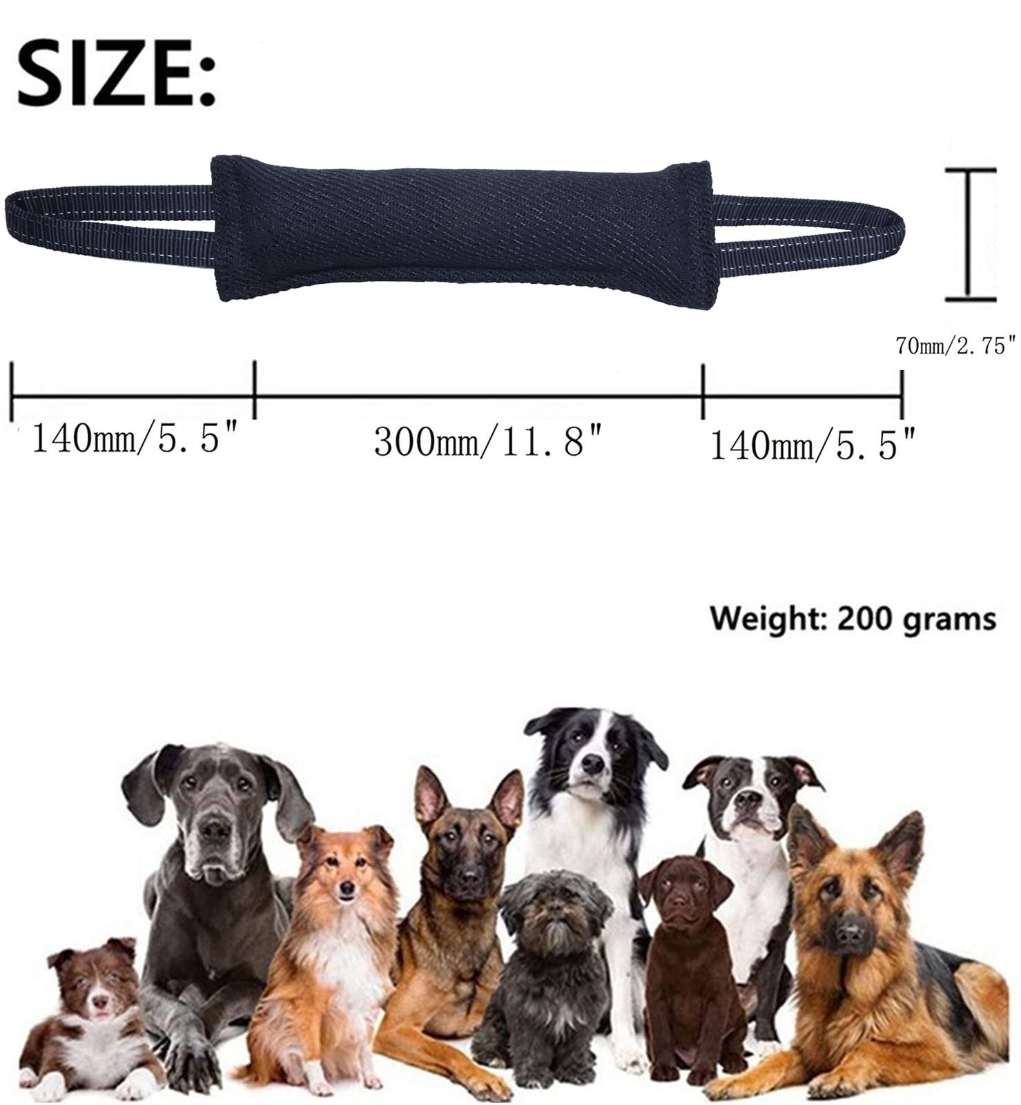 Clysrou Juguete para perros de juguete, almohada de yute resistente, duradero, equipo de entrenamiento, juguete interactivo para cachorros a perros grandes.