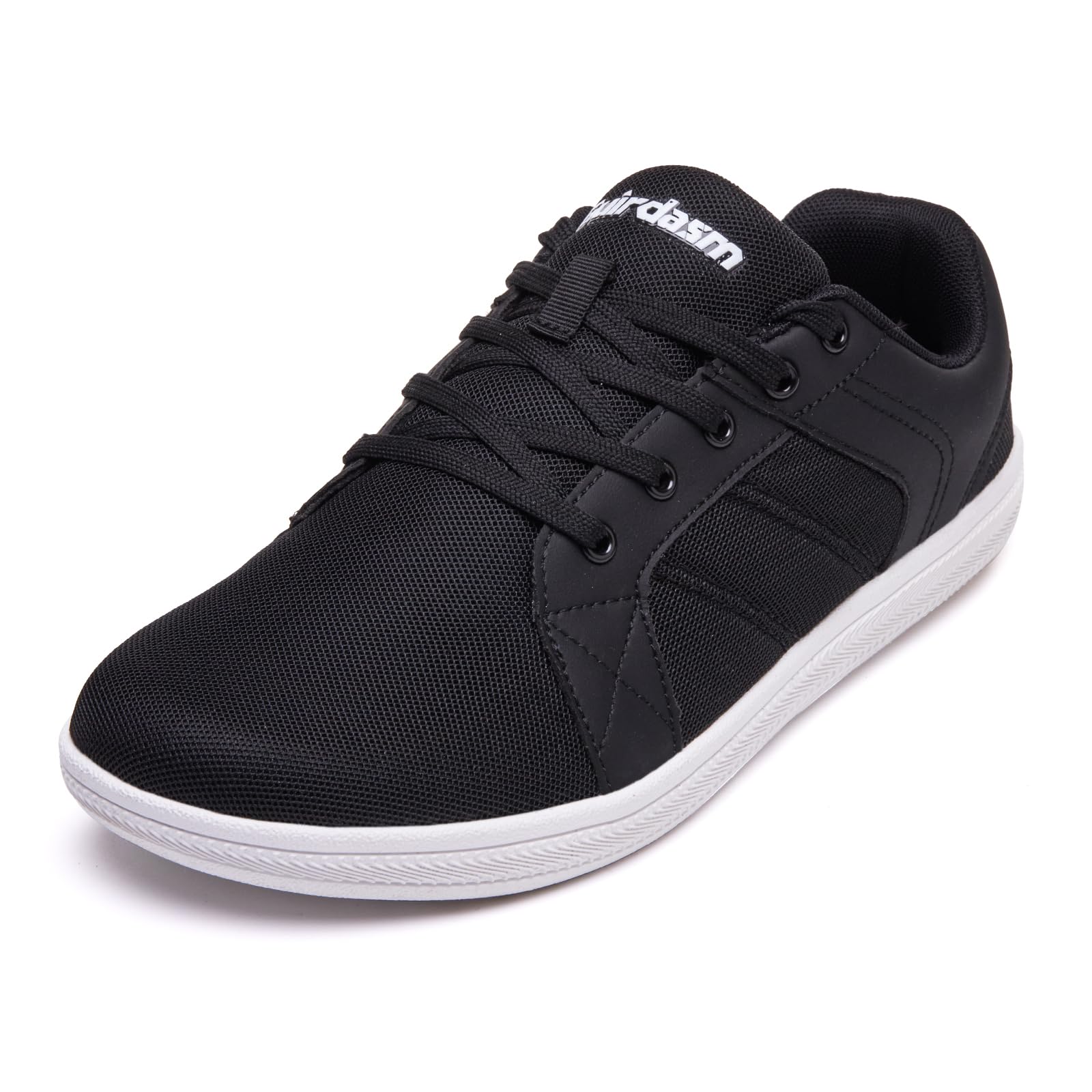 Men's Barefoot Shoes Wide Toe Box Zero Drop Minimalist Sneakers Breathable Lightweight Flexible Sole for Walking Running Gym 8.5 Wide Black