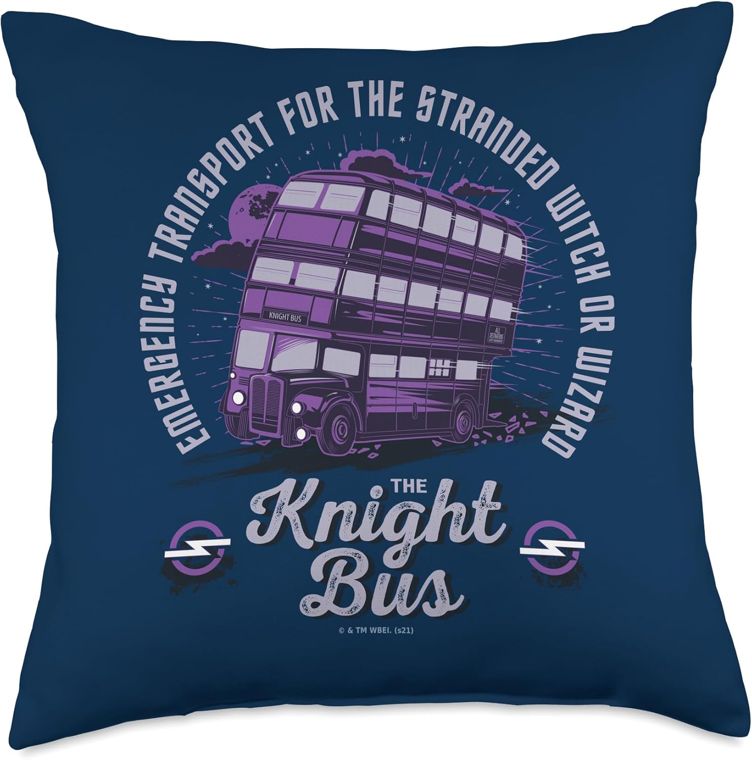Harry Potter Magical Motors - The Knight Bus Throw Pillow