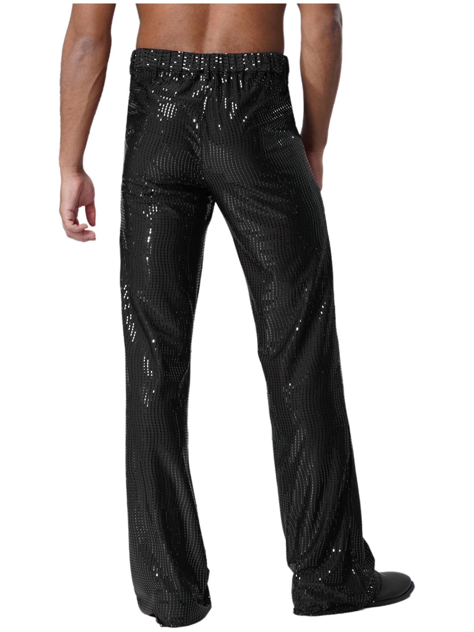 Choomomo Pantalones retro años 70 80 para hombre, brillantes, jazz, baile escénico