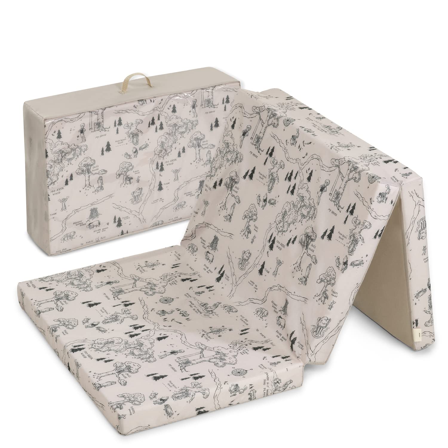 hauck Sleeper Disney Materassino da Viaggio Pieghevole 120x60x5 cm con Borsa di Trasporto Compatibile con Lettino Dream N Play Plus, Sleep N Play Go Plus, Play N Relax Center - Winnie the Pooh Beige