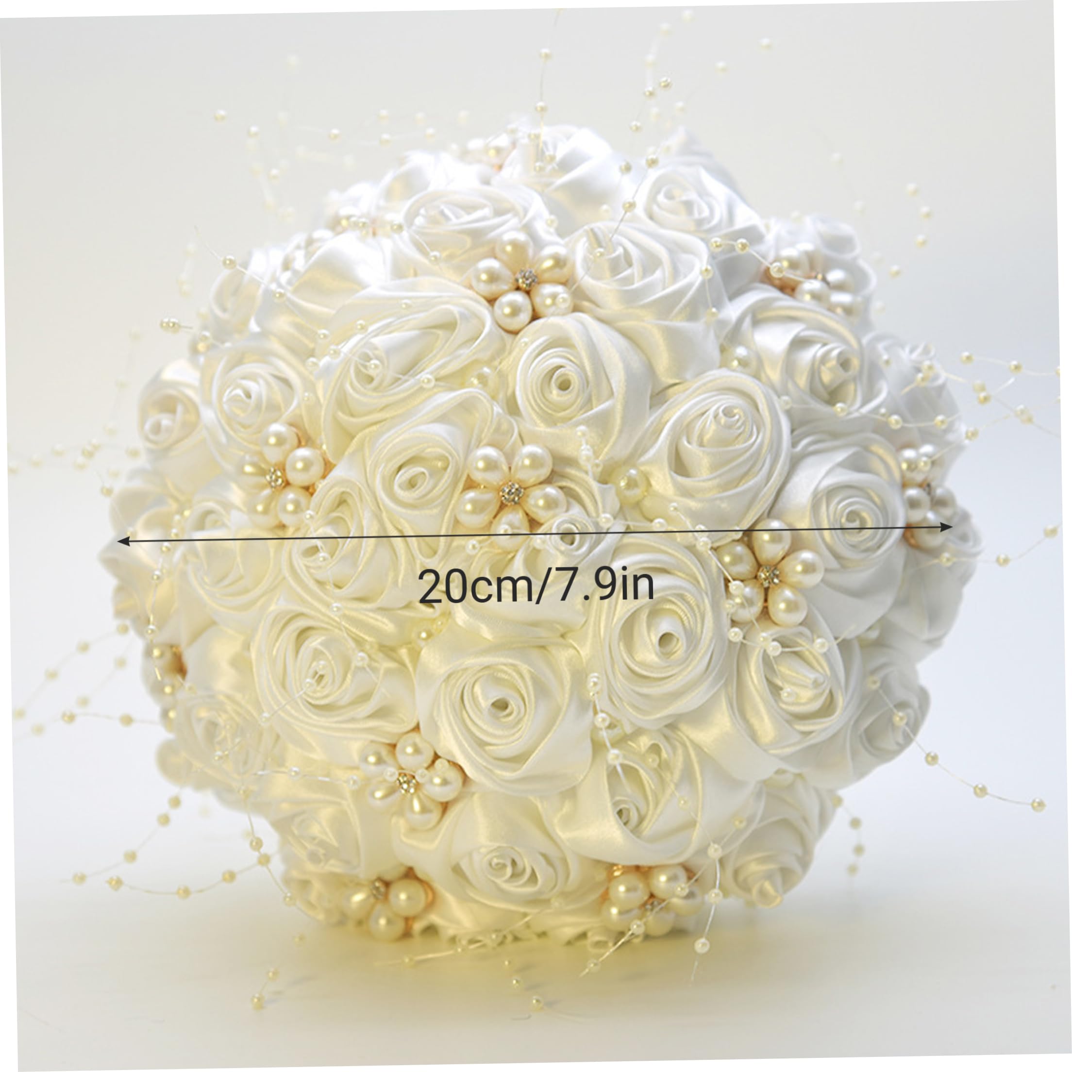 Bouquet da sposa per matrimonio, bouquet da sposa con rose accentate con perline e perle
