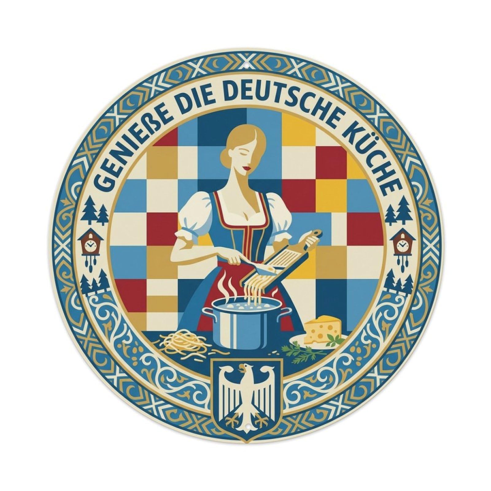 German Cuisine Culinary Travel Food Spatzle Metal Tin Sign