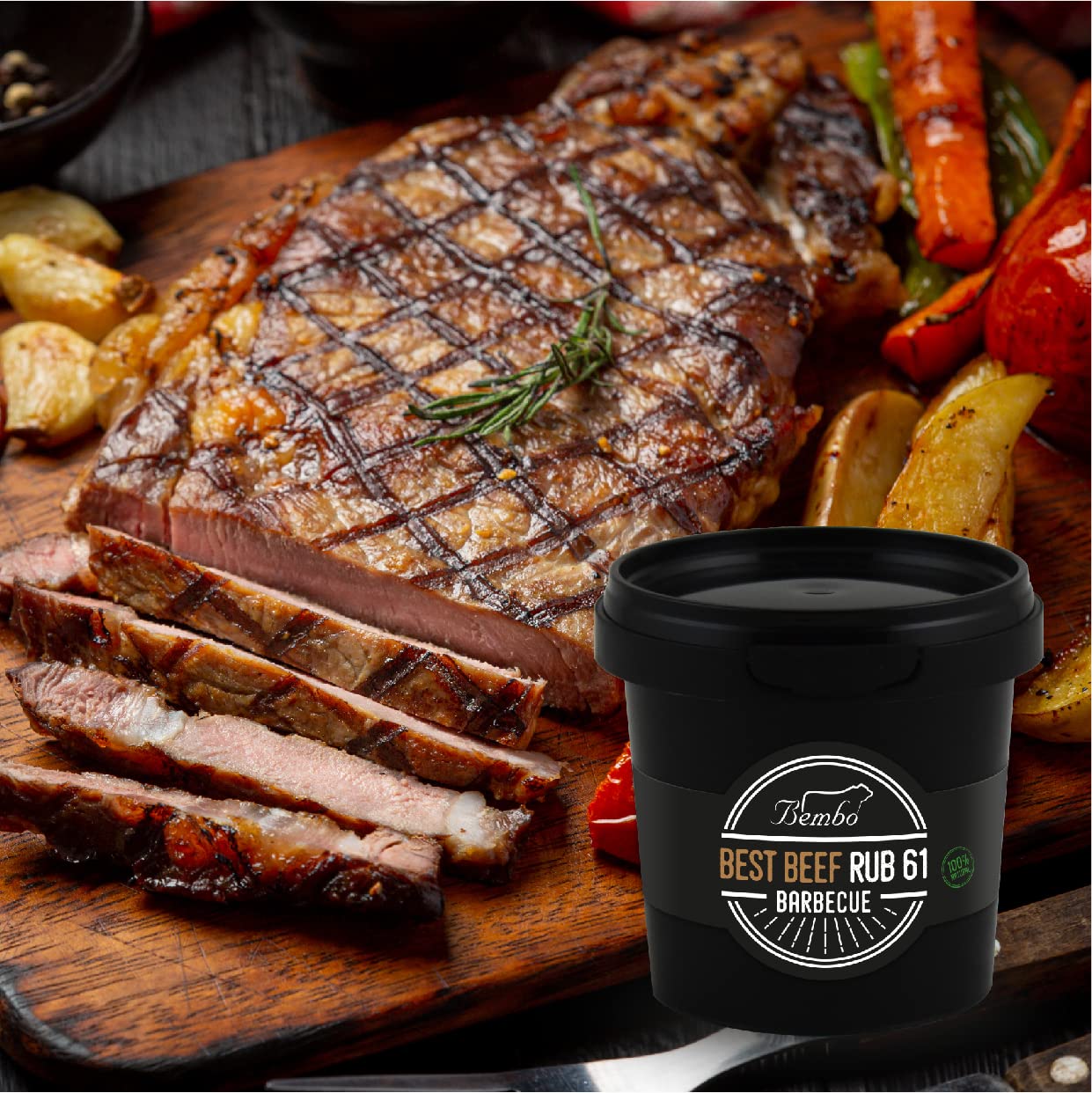 Bembo - BBQ Rub - Starter Pack - Miscele di Spezie per Barbecue - Confezione Regalo - Made in Italy
