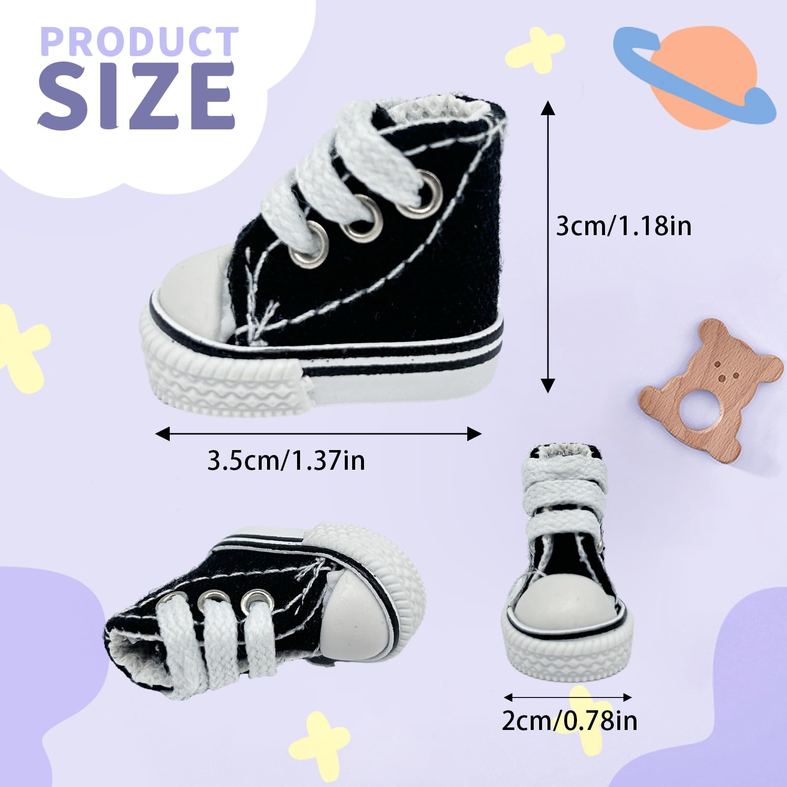 EUPSIIU 4 paia di Scarpe da Skateboard per Dita, Scarpa Sneaker in Mini, Mini Canvas Scarpa, Scarpe da Danza per Dita Breakdance, Mini Sscarpe per Dita, Mini Scarpe da Dito per Bambini (Nero, Bianco)