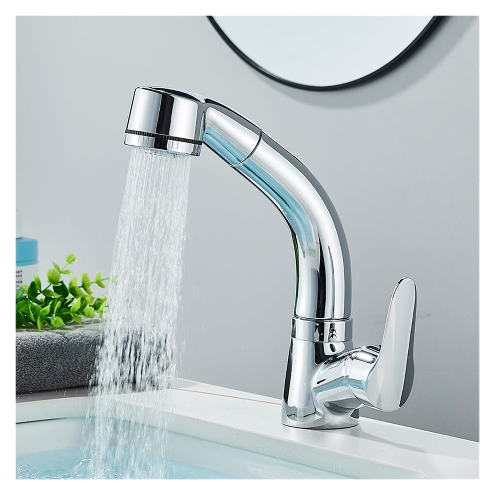 Robinet de lavabo extractible pour nettoyer facilement votre salle de bain