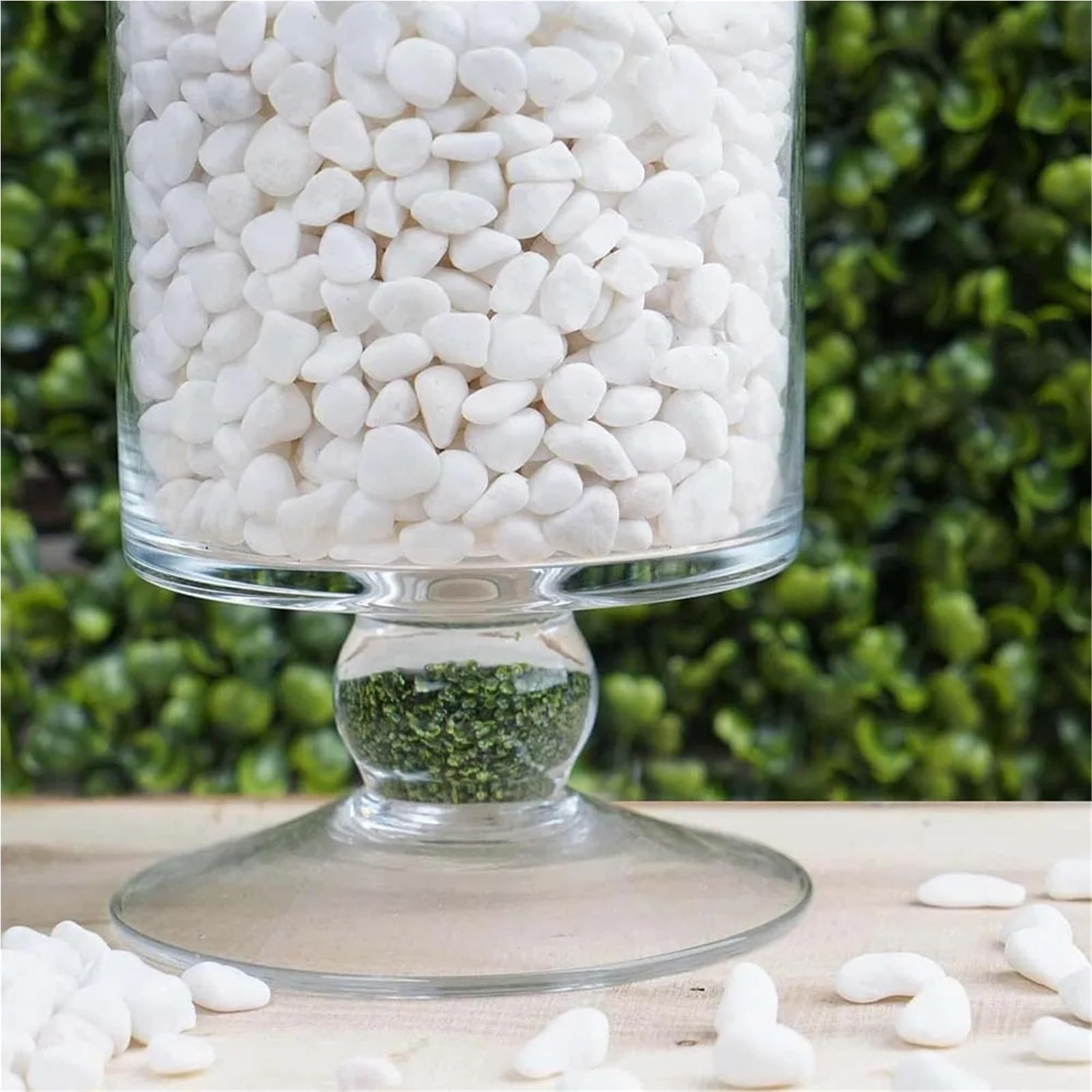 Pietre Decorative da Giardino Marmi di ciottoli 100/300G for Piante grasse Bonsai Acquario Vaso pianta Piccolo Giardino Domestico Decorazioni(White 300g)
