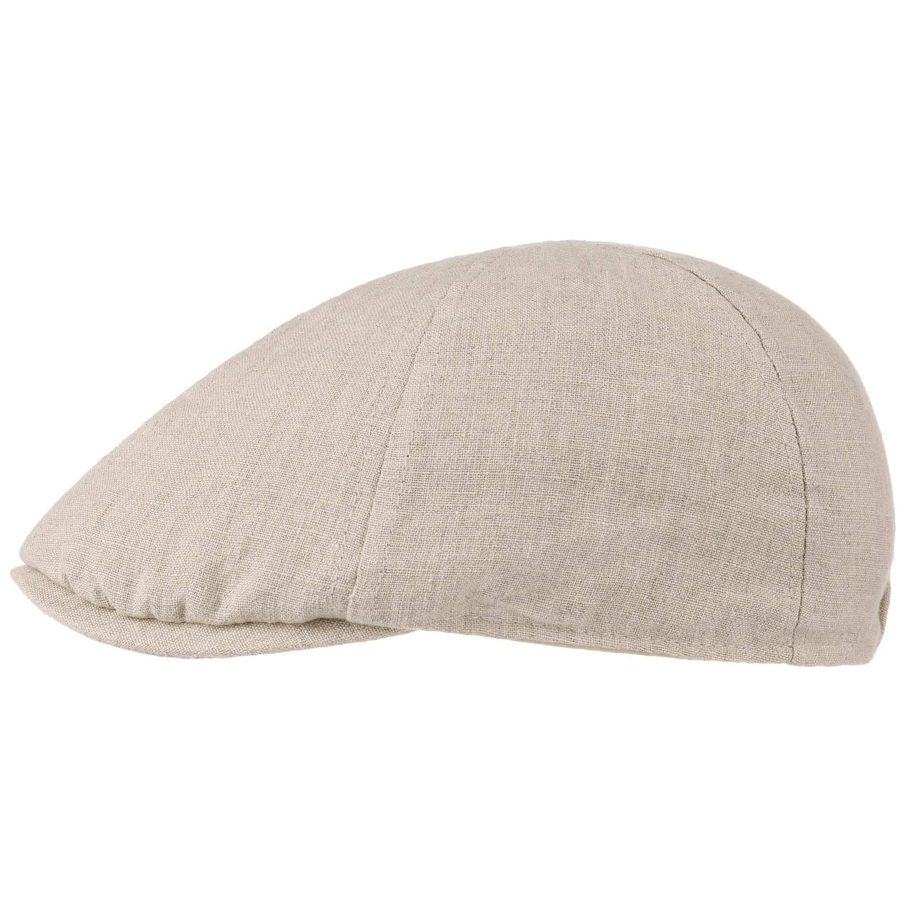 Lipodo Men's Beige Linen Flat Cap Ivy Hat (M (57-58 Cm) - )
