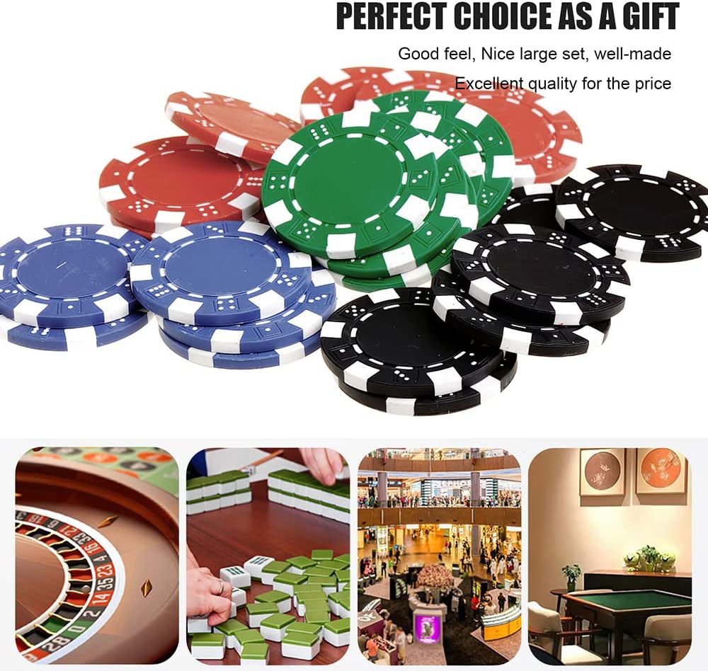 11.5 Gram Bulk Chip Accessories, 10 Pcs Professional Poker Chip, Casino Poker Chips,Clay Composite Casino Poker Chips for Casino Card Games Texas Holdem image 3